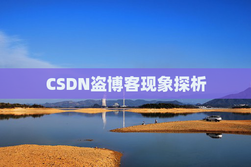 CSDN盗博客现象探析 CSDN盗博客现象探析